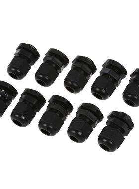 10 Pcs PG9 Black Cable Gland Connectors