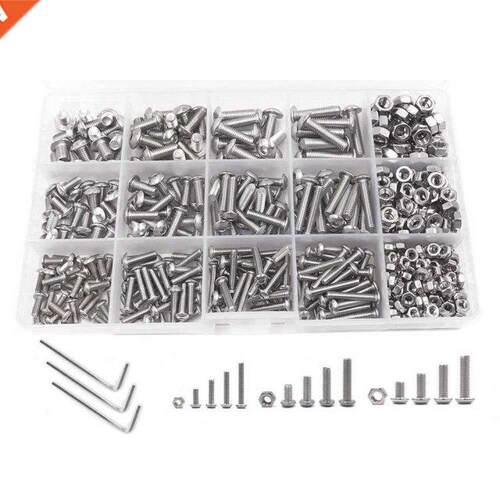 Screw and Nut Kit,hine Screw and Nut Kit, 500 Pcs M3 M4 M