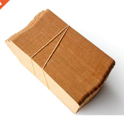 100/50PCS Brown Hollow Heart Kraft Paper Tags Scallop Head L