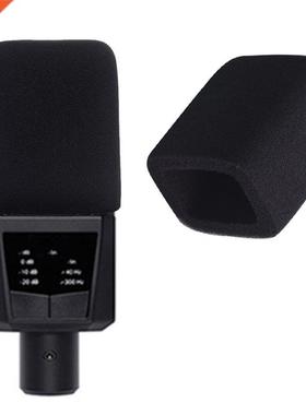 2PCS Microphone Square Sponge Cover Windshield Mic Cap for L