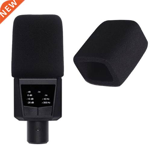 2PCS Microphone Square Sponge Cover Windshield Mic Cap for L