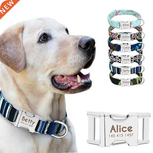 Dog Collar Personalized Nylon Small Dogs Puppy Collars Engra