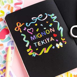 Ribbon Star Stickers Album Decorative Pink Polaroid Rainbow