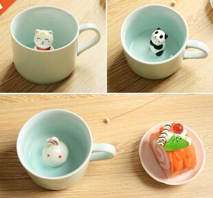 New Arrve Creatve Cartoon Ceramc Mugs Cute Anmal Coffee