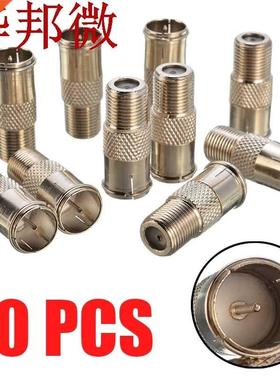 10pcs F Type Mle Plug Connector Socket to RF Cox TV eril