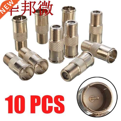 10pcs F Type Mle Plug Connector Socket to RF Cox TV eril