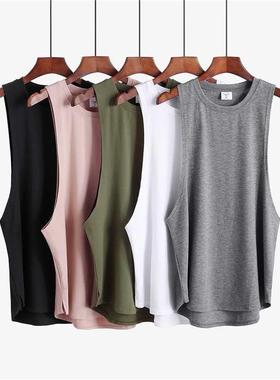 Fitness clothing blank sleeveless shirt mens gym stringer ta