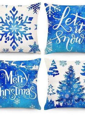 Christmas Pillow Covers 18X18 Set Of 4 Christmas Decorations