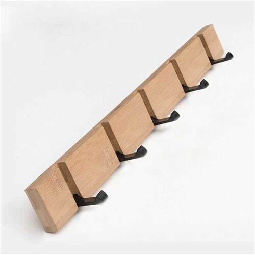 Foldable Coat Rack Bamboo Hallway Hat Hook Hanger Bedroom Do