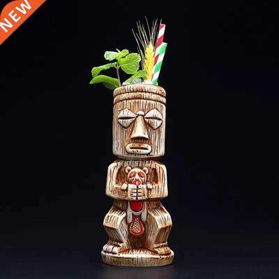 450ml Ceramic Tiki Mug Creative Porcelain Beer Wine Mug Cup
