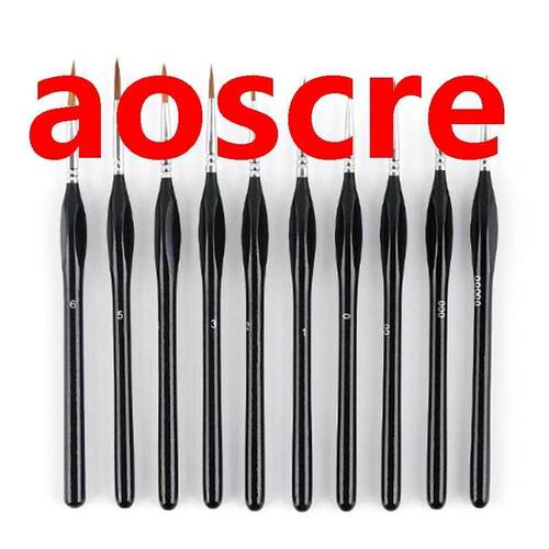 10 Triple-cornered Sticks Set Nylon Hair Hook Liner Hand-Pai