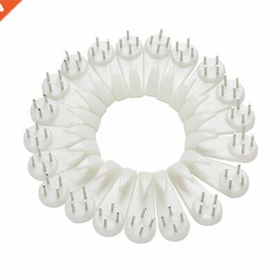 White Plastic Hard Picture Frame Wall Hooks Mirror Gadgets H