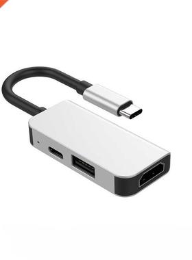 USB Type C 3.1 to HDMI-compatible USB 3.0 Dock Hub 3 In 1 US
