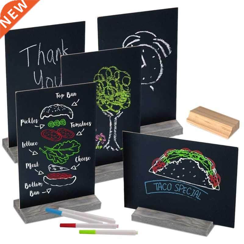 Mini Chalk Board Double Sided Chalkboard Sign with Stand Tab