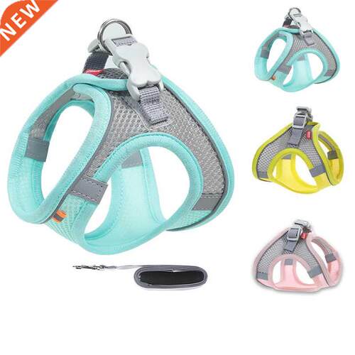 Breathable Puppy Mesh Harness with Leash Pet Adjustable Refl