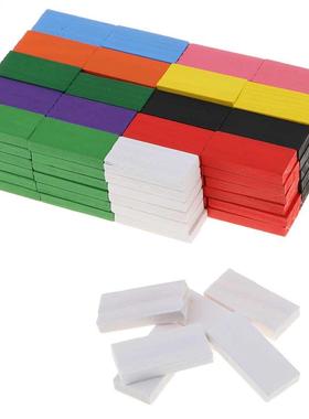 Wooden Domino Blocks Set, 120 PCS 10 color Colorful Dominoes