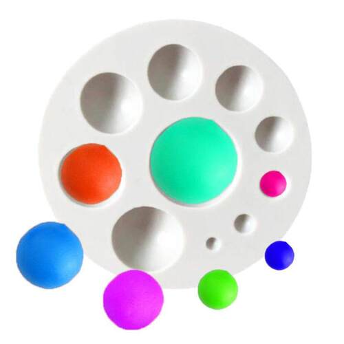 Sugar Craft Circle Silicone Mold D Bead Chocolate Fonda