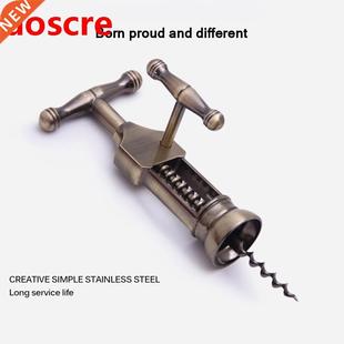 Cork Wine Opener Creative Bottle Metal Opener Antique Vintag