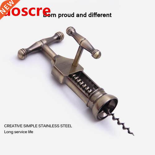 Cork Wine Opener Creative Bottle Metal Opener Antique Vintag
