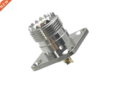 1pcs UHF SO239 Femle Jck 4-Holes Flnge Connector Solder C