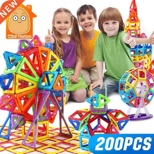Mini 200PCS-46PCS Magnetic Designer Constructor Toy For Boys