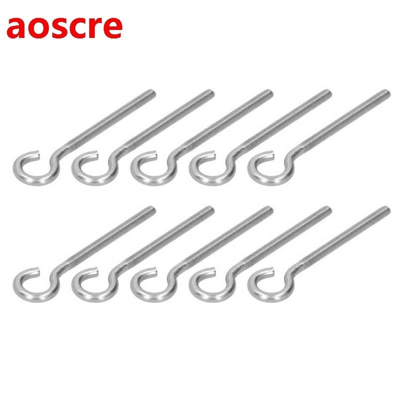 10Pcs M6 Ring Bolt 304 Stainless Steel Sunshade Net Thread R