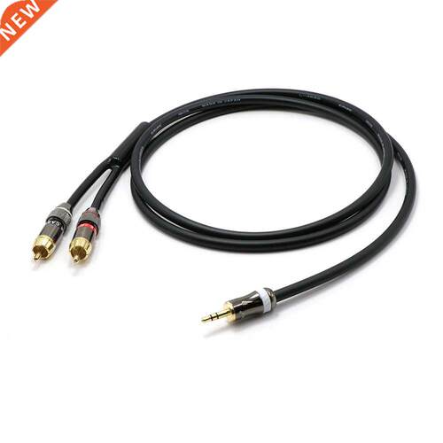 HI-End rca cable Audio signal wire JACK plug 3.5mm one to tw