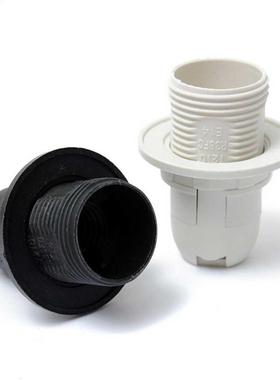 E14 Lamp Bulb Holder Edison Screw Cap Socket White/Black Pen