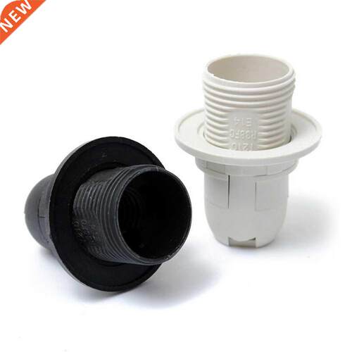 E14 Lamp Bulb Holder Edison Screw Cap Socket White/Black Pen