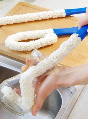 Bendable Brush Foaming Cotton Bottle Cleaning Flexible Brush