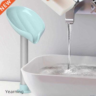 Cretive Lef-shped Sop Box Bthroom Orgnizer Sop Holder