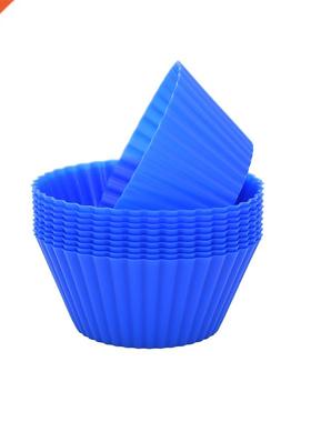 12pcs Silicone Cake Baking Molds cake Molder Round Muffin Ca