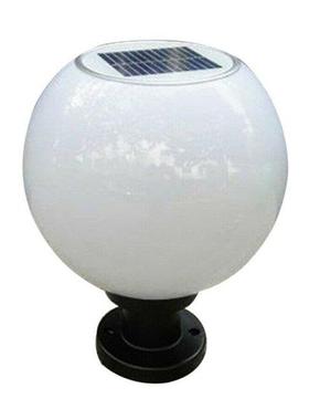 LED 200MM Solar Wall Pillar Lamp Outdoor Round Ball Round Li