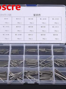 150Pcs 15 Kinds 04 Stainless Steel Split-Cotter Pins Kit M1