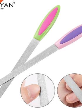 Double Sides Metal Nail Art File Buffer Grinding Rod Scrub