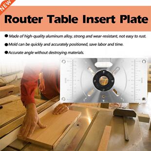 KKMOON Router Table Insert Plate Aluminum Trimming Machine E
