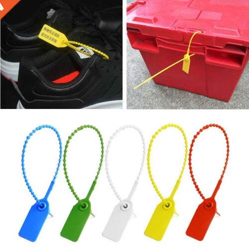 100Pcs Disposable Plastic Pull-Tite Security Seals Signage N