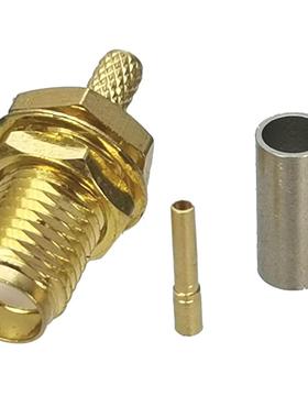 10pcs Connector SMA Jack Female Bulkhead Nut Crimp For RG174