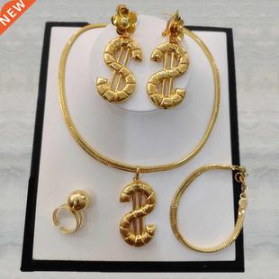 Fashion Africa Jewelry Sets Dubai Gold Plated Set Necklace B