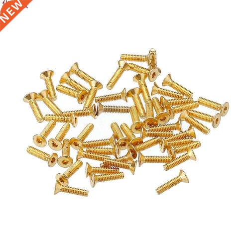 M2.5AH2 50Pcs Ttanum Plated M2.5 Hex Socket Flat Head Cou
