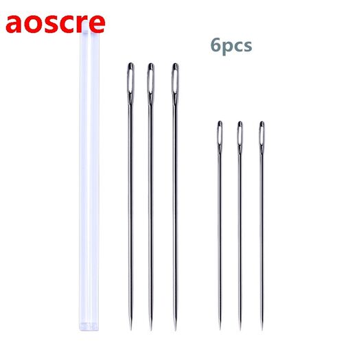 6Pcs 175mm 150mm Big Size Large Long Steel Needle Big Holes