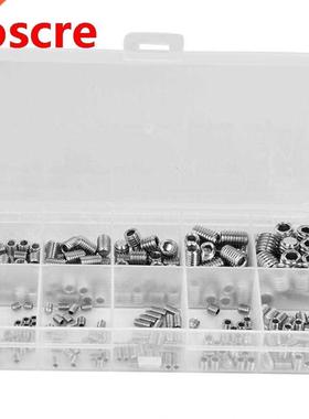 245Pcs/set Headless Set Screws Set Stainless Steel Hex Socke