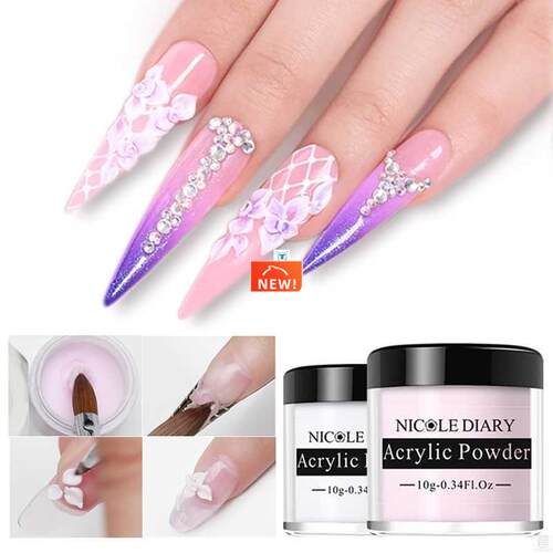 10g Acrylic Powder Set Poly Nail Gel Builder Extension Clear
