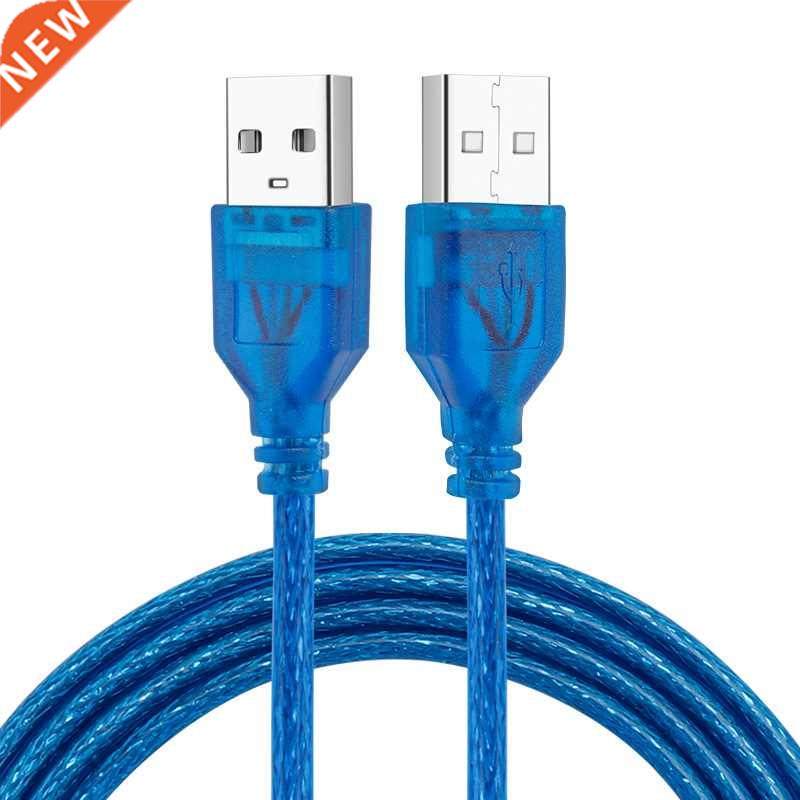 Double Head USB Male To Male Connection Cable Transparent Bl