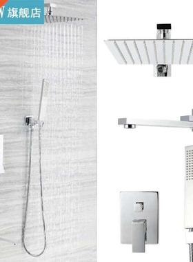 G1/2in Thred Wll Mounted Conceled Bthroom Shower Set Top
