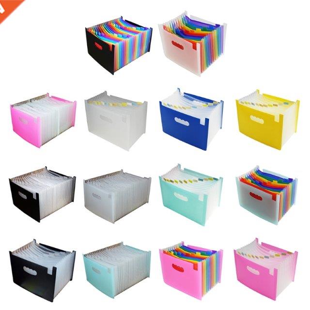1Pc Multi-layer A4 Document Standing Accordions File Folder