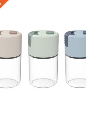 Measurable Spice Dispenser Organizer Salt Glass Seasoning Bo