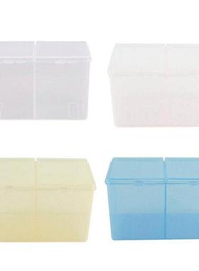 2 Compartments Cotton Pad Swab Storage Double lattice Accept
