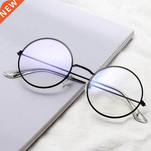 2021 New Round Frame Reading Glasses For Men Anti Blue Light
