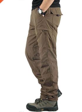 Winter Pants Men's Cotton Trousers Velvet Thick Over